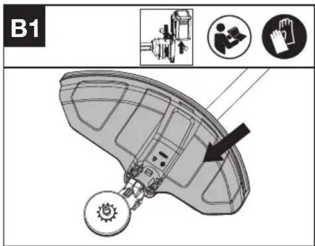 KRESS KC170.9 - Disassembly and assembly of the safety guard WARNING: - 1
