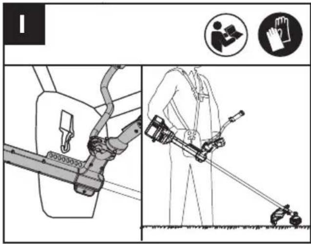 KRESS KC170.9 - Balancing the Brush cutter (See Fig.1) - 1