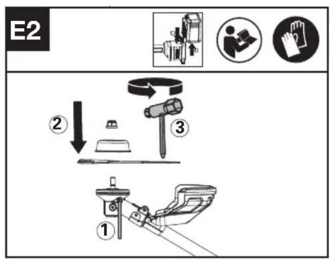 KRESS KC170.9 - Disassembly and assembly of the 3-teeth blade - 2