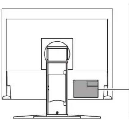 EIZO FlexScan S1934 - Emplacements des étiquettes de sécurité - 1