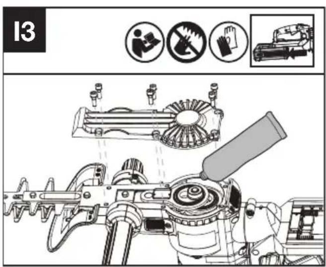 KRESS KC200.9 - Smøring af gearkasse (Se Fig. I2, I3) - 2