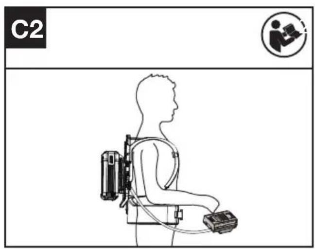 KRESS KC200.9 - Koble hekktrimmer til bæremeisens (Se figur. C1,C2,C3) - 2