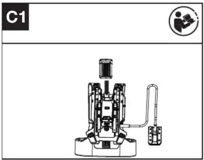 KRESS KC200.9 - Koble hekktrimmer til bæremeisens (Se figur. C1,C2,C3) - 1