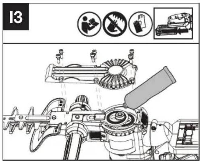 KRESS KC200.9 - Smörj växellådan (Se Bild. I2, I3) - 2