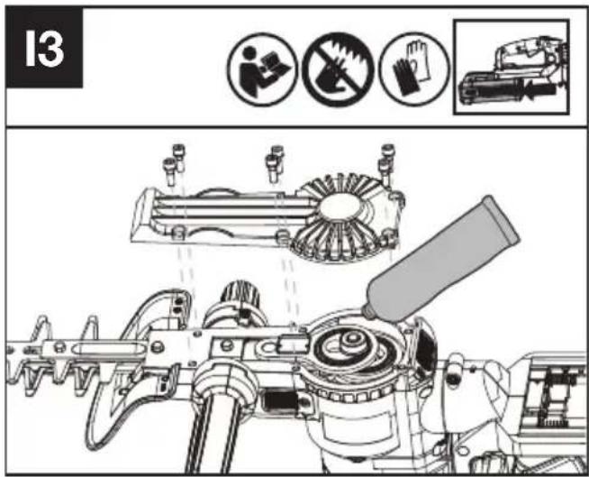 KRESS KC200.9 - Lubrificação da caixa de velocidade (Veja Figura. I2, I3) - 2
