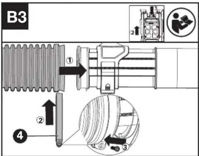 KRESS KC500.9 - Montaggio del tubo di soffiaggio - 3