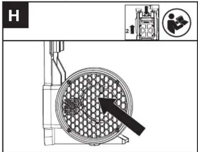 KRESS KC500.9 - Comprobar la entrada de aire (véase la fig. H) - 1