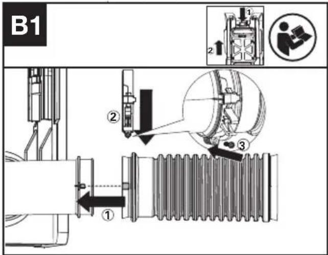 KRESS KC500.9 - Montaggio del tubo di soffiaggio - 1
