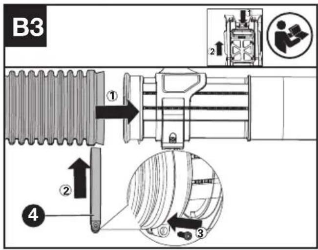 KRESS KC500.9 - Assemble the blower tube - 3