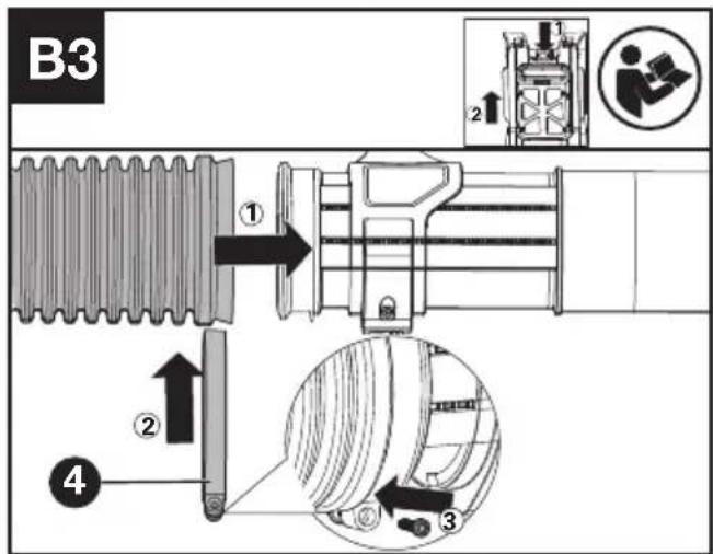 KRESS KC500.9 - Puhallinputken kokoaminen - 3