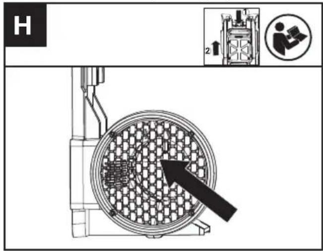 KRESS KC500.9 - The application of hook on the harness. (See Fig G) - 2