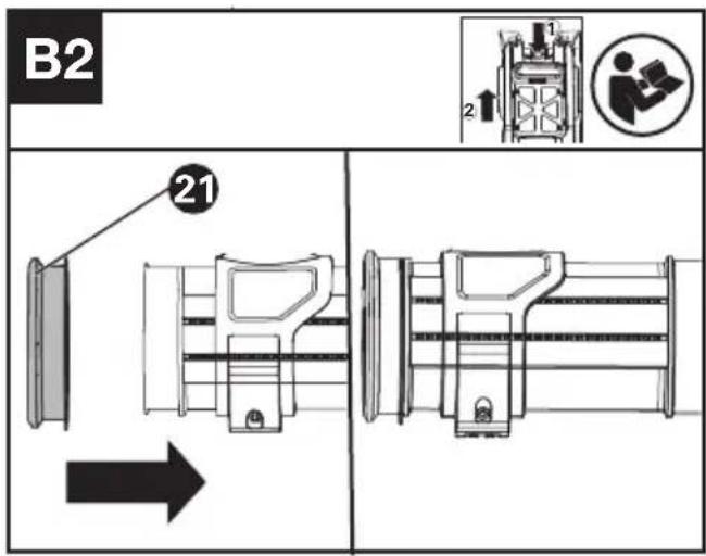 KRESS KC500.9 - Assembler le tube de la souffleuse - 2