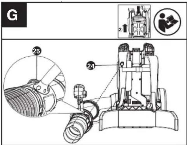 KRESS KC500.9 - Das Anbringen des Hakens am Gurtzeug. (siehe Abb. G) - 1
