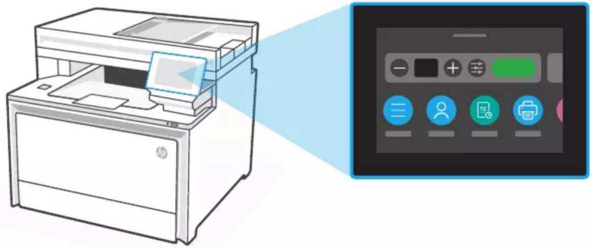 HP Color LaserJet Pro MFP 4302dw - Kezelőpanel - 1