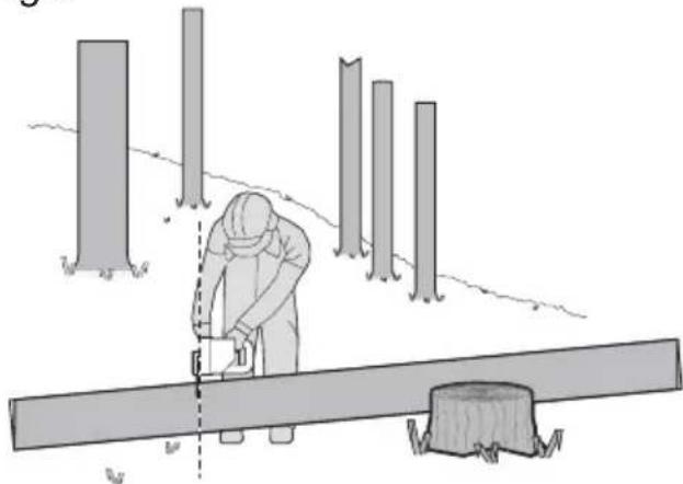 KRESS KG367E.9 - Bucking a log - 4