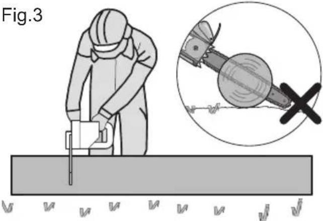 KRESS KG367E.9 - Bucking a log - 1