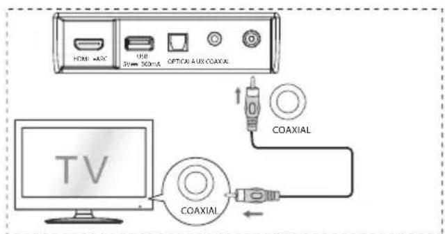 HISENSE AX3100G - Uso de la toma COAXIAL - 1