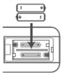 HISENSE AX3100G - Substituir as pilhas do controlo remoto - 2