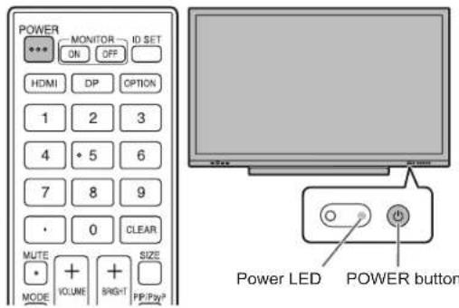 SHARP PN-LC652 - Turning power on - 1