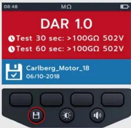 Megger MTR105 - Rapport d'absorption dielectrique (DAR) - 7
