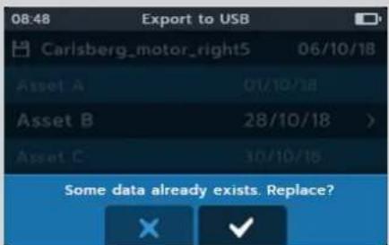 Megger MTR105 - Exportation des entrées vers une clé USB - 7