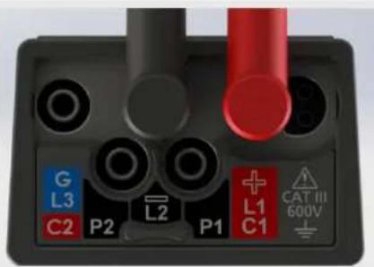 Megger MTR105 - Mode de test Sous-mode de test Branchement des cordons - 4