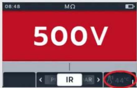 Megger MTR105 - Exemple d'utilisation de la compensation de température - 1