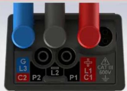 Megger MTR105 - Mode de test Sous-mode de test Branchement des cordons - 2
