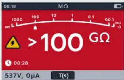 Megger MTR105 - Test temporisé (T(s)) - 3