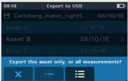 Megger MTR105 - Exportation des entrées vers une clé USB - 5