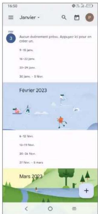 16:50 Janvier - mar 3 Aucun événement prévu. Appuyez ici pour en criber un. 9-15 jams. 16-22 jams. 23-29 jams. 30 jams. - 5 février. Février 2023 8-12 février. 13-19 février. 20-24 février. 27 février. - 5 mars Mars 2023