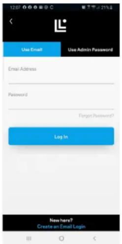 12:07 Use Email Use Admin Password Email Address Password Forgot Password? Log In New here? Create an Email Login