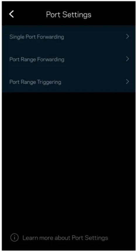 LINKSYS Hydra 6 MR2000 - Port Settings (Paramètres des ports) - 1