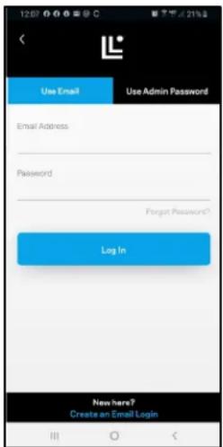 12:07 Use Email Use Admin Password Email Address Password Forgot Password? Log In New here? Create an Email Login