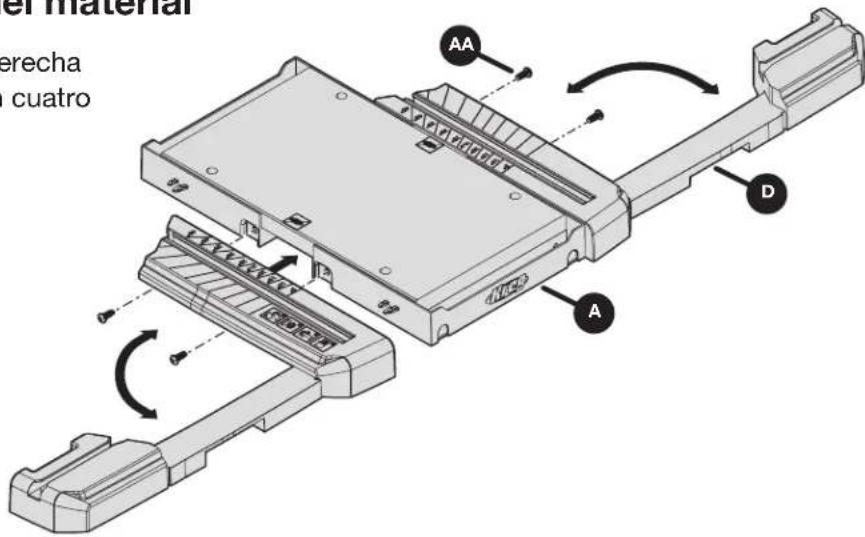 Kreg KMA4100 - Fijar las aletas de soporte del material - 1