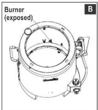Burner (exposed) B