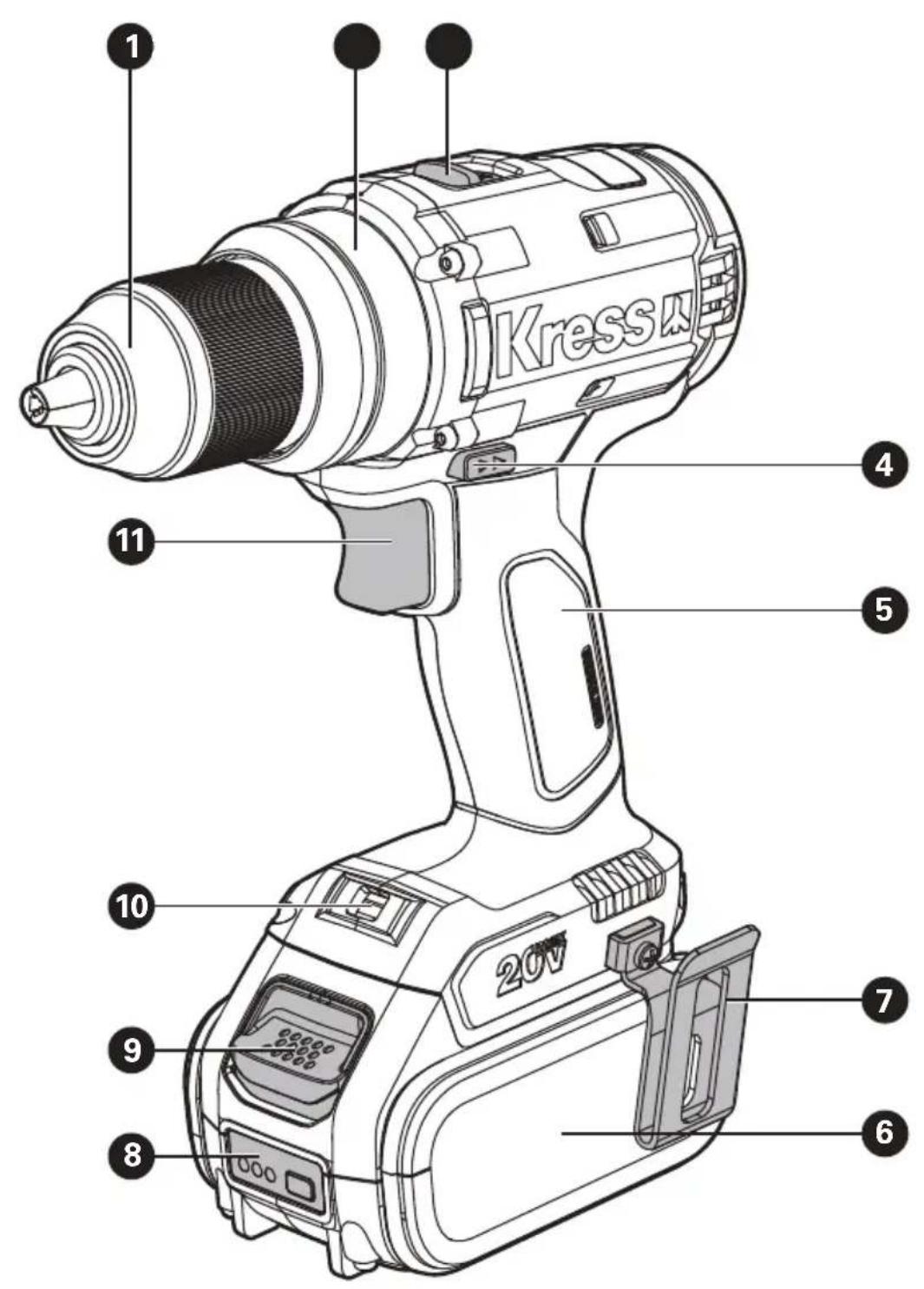 1 2 3 4 5 6 7 8 9 10 11 iKress 20V