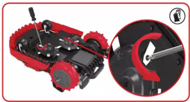 KRESS Mission KR236E - Replace the blades - 1