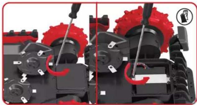 KRESS Mission KR236E - If you need to replace the battery, follow these steps: - 1
