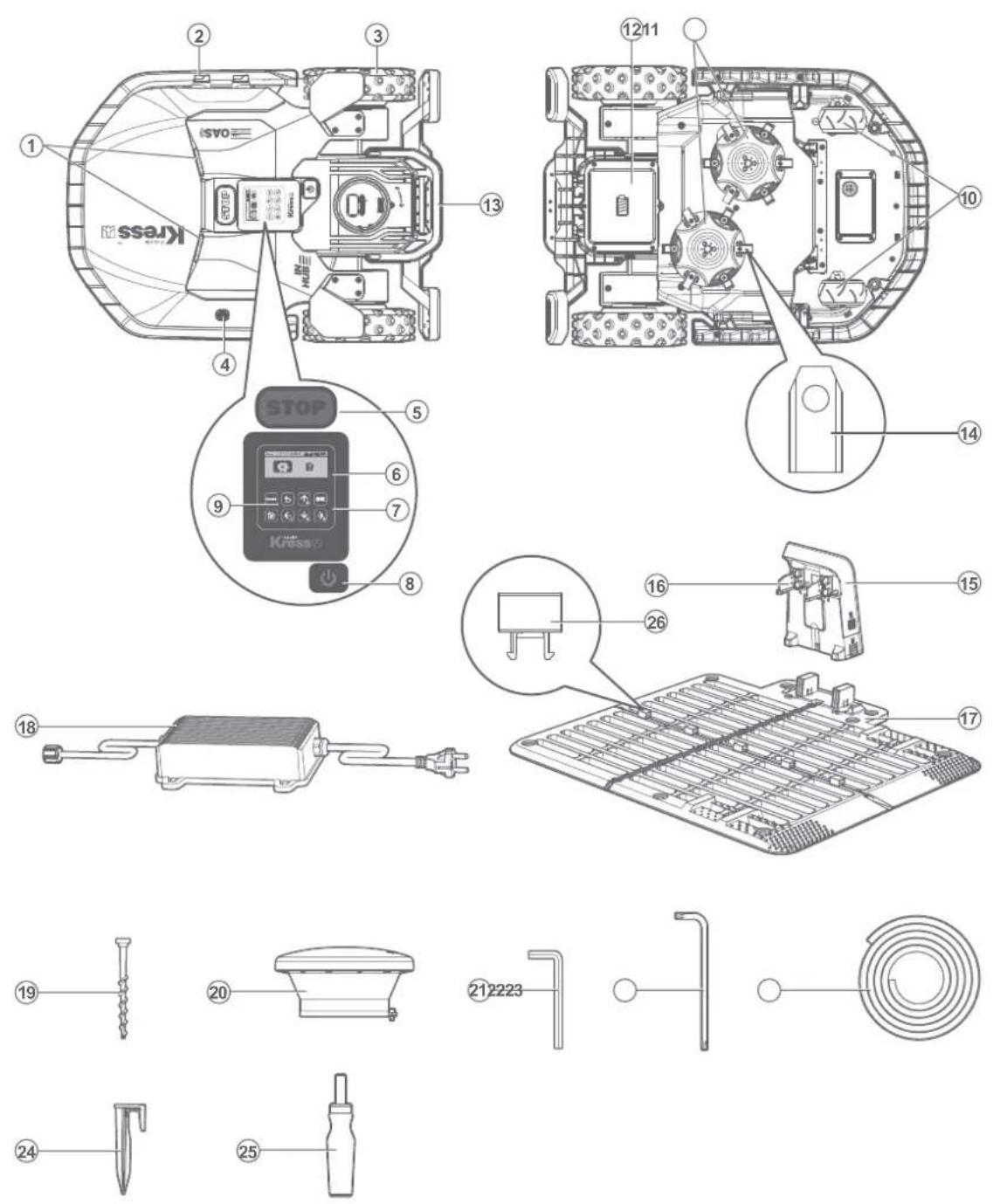KRESS Mission KR236E - Komponenten - 1