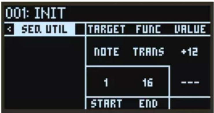 KORG Opsix SE Platinum - SEQ UTIL (fonctions utilisaires de séquenceur) - 1