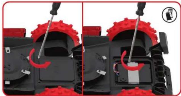 KRESS Mission KR174E - Antes de reemplazar las hojas, apague su Mission™ RTK° OFF ypongase guantes de proteccion. - 6