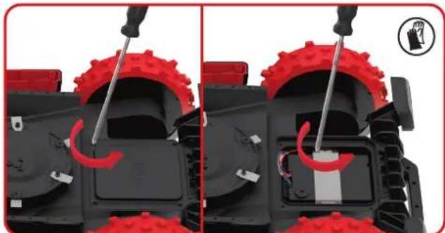 KRESS Mission KR174E - När du behöver byta batteri, följ dessa steg: (Endast für KR174E) - 1