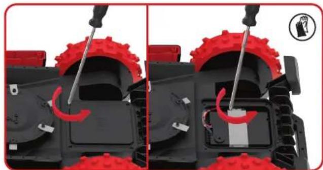 KRESS Mission KR174E - Folg disse trinnene hvis du ma bytte batteriet: (Kun for KR174E) - 1