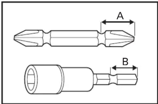 KRESS KUB50.2 - Nota: Usar únicamente las puntas de atornillador con los insertos ilustrados - 1