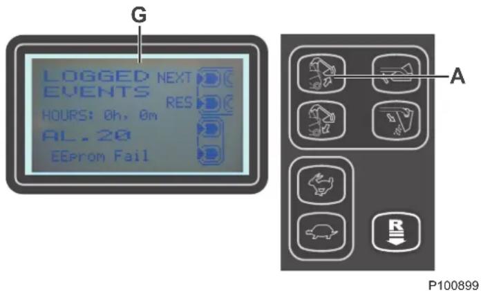 NILFISK SW5500 - Alarmgeheugenscherm (G, Afb. 5) - 1