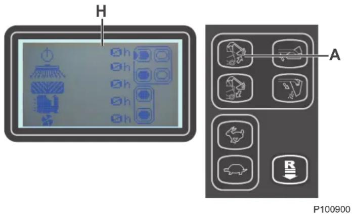 NILFISK SW5500 - Urentellerscherm (H, Afb. 6) - 1