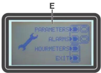 NILFISK SW5500 - Écran principal (E, Fig. 3) - 1