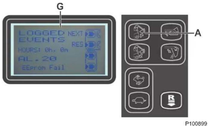 NILFISK SW5500 - Alarms Memory Screen (G, Fig. 5) - 1