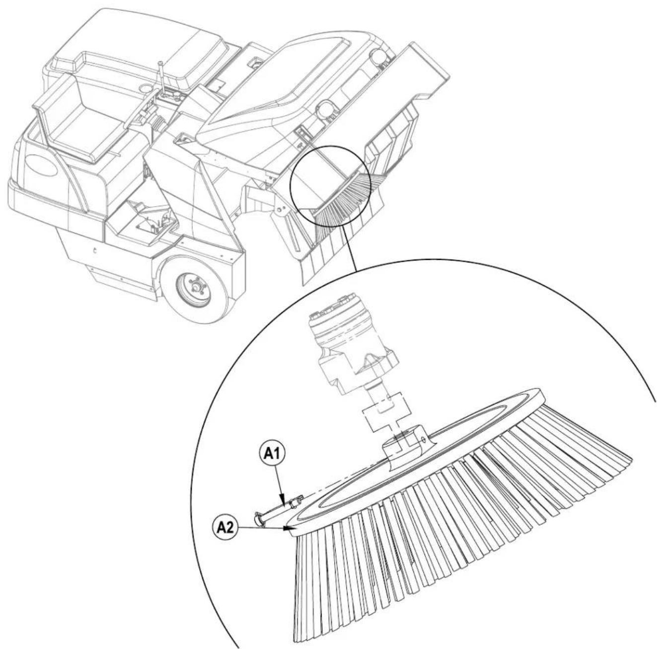 NILFISK SW8000 - ENTRETIEN DE LA BROSSE LATÉRALE - 1